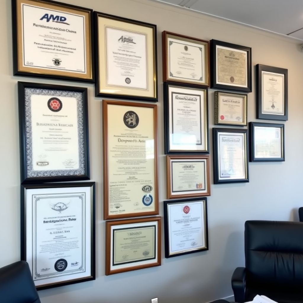 Ocenění a certifikáty našeho autoservisu